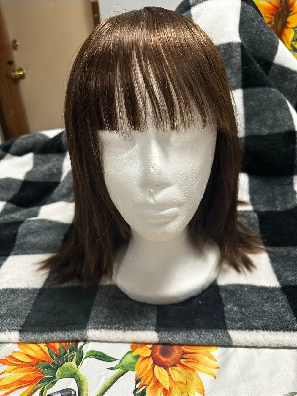 Brown Women’s Straight Synthetic Wig - Classic Style